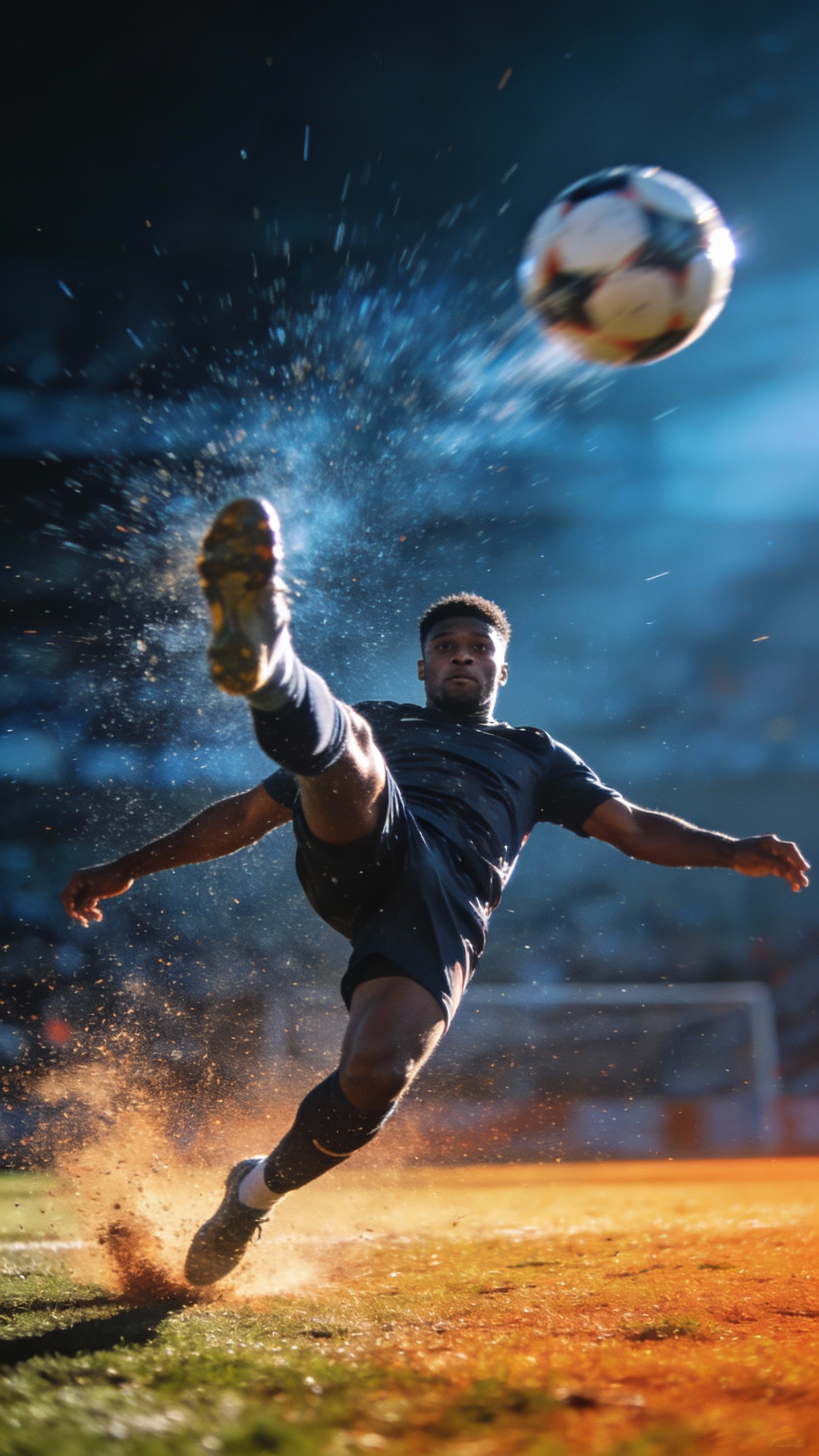 Soccer Player Striking the Ball