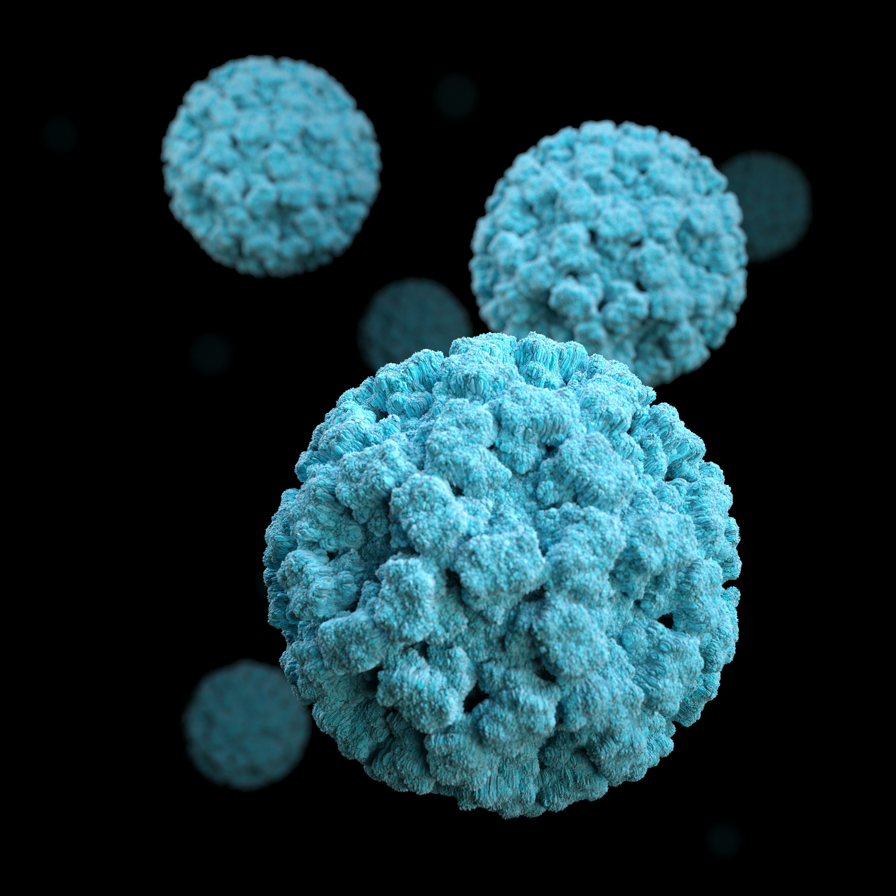 Light Blue Virus Particles