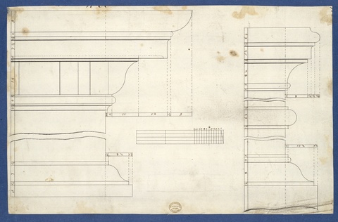 Antique Architectural Molding Design Drawing