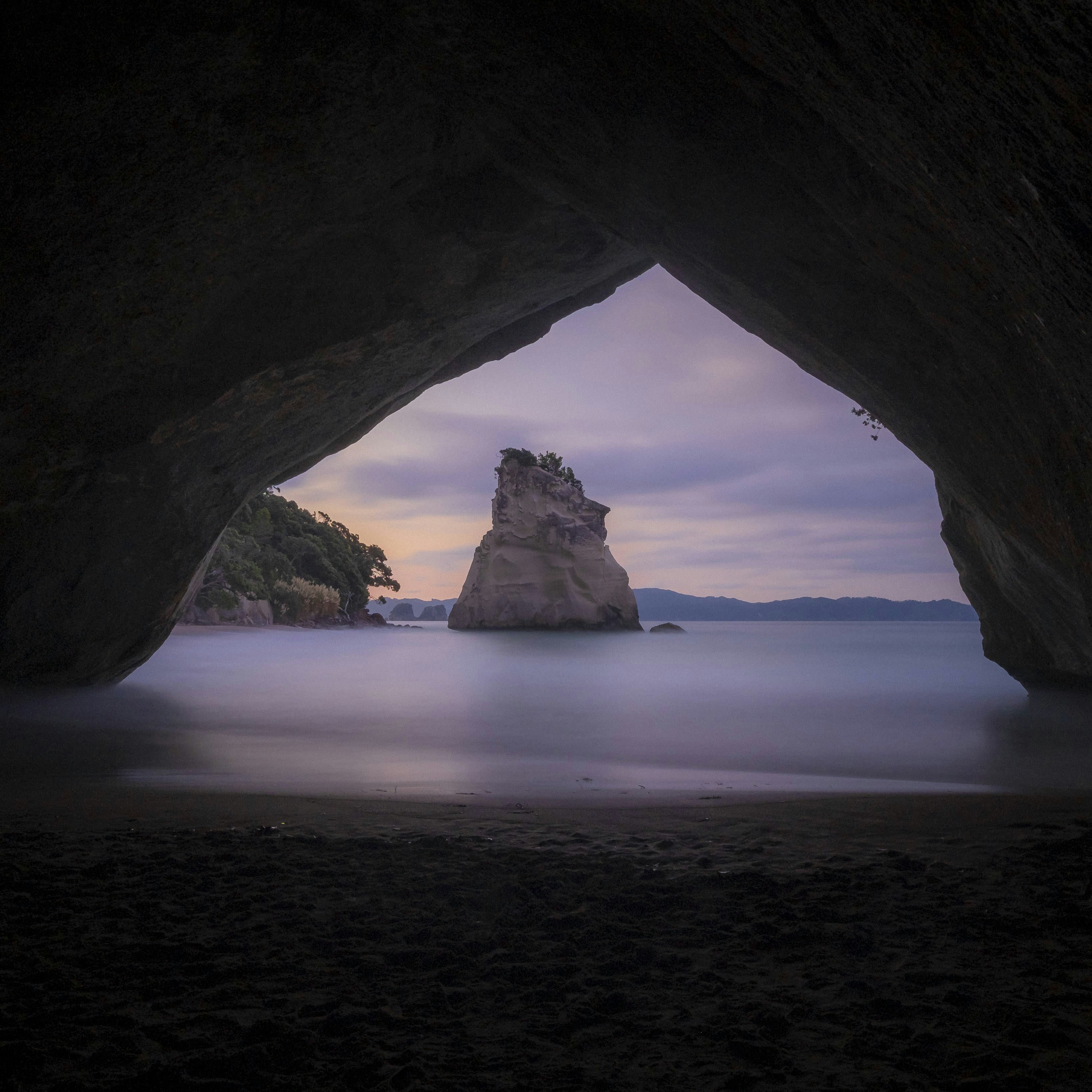Dusk Coastal View From Cave