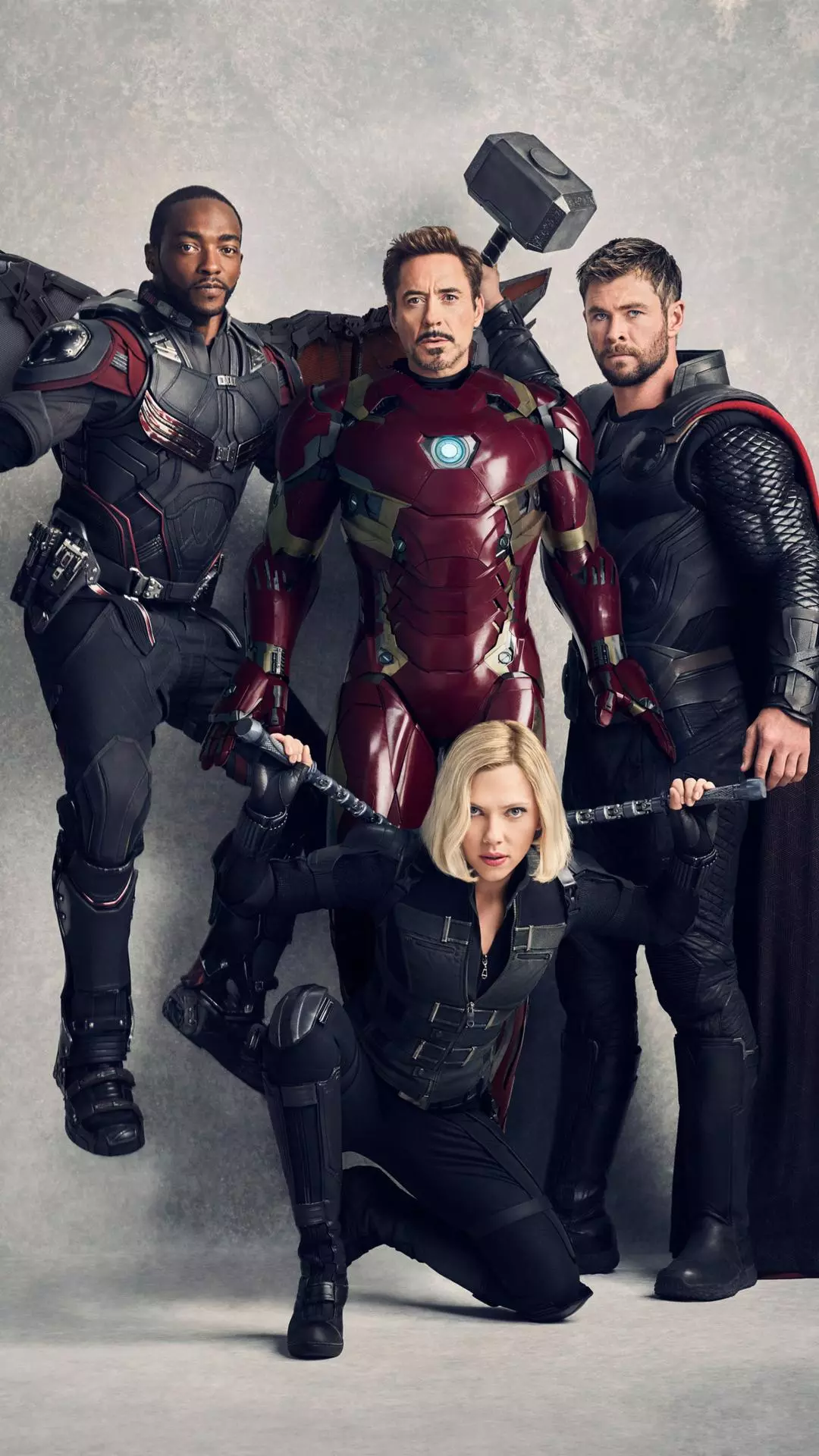 Four Avengers In Costume Group Portrait