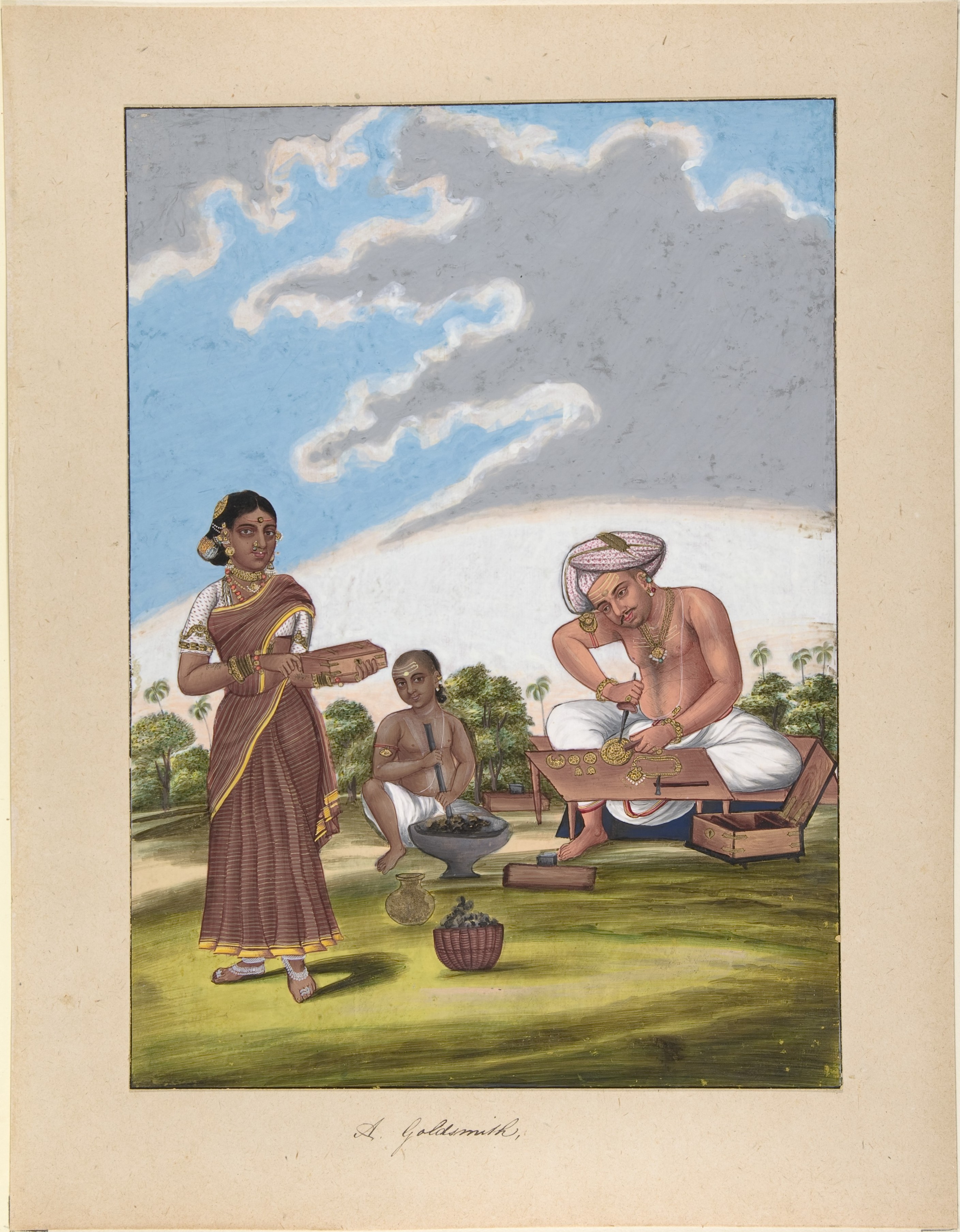 An Indian Goldsmith at Work