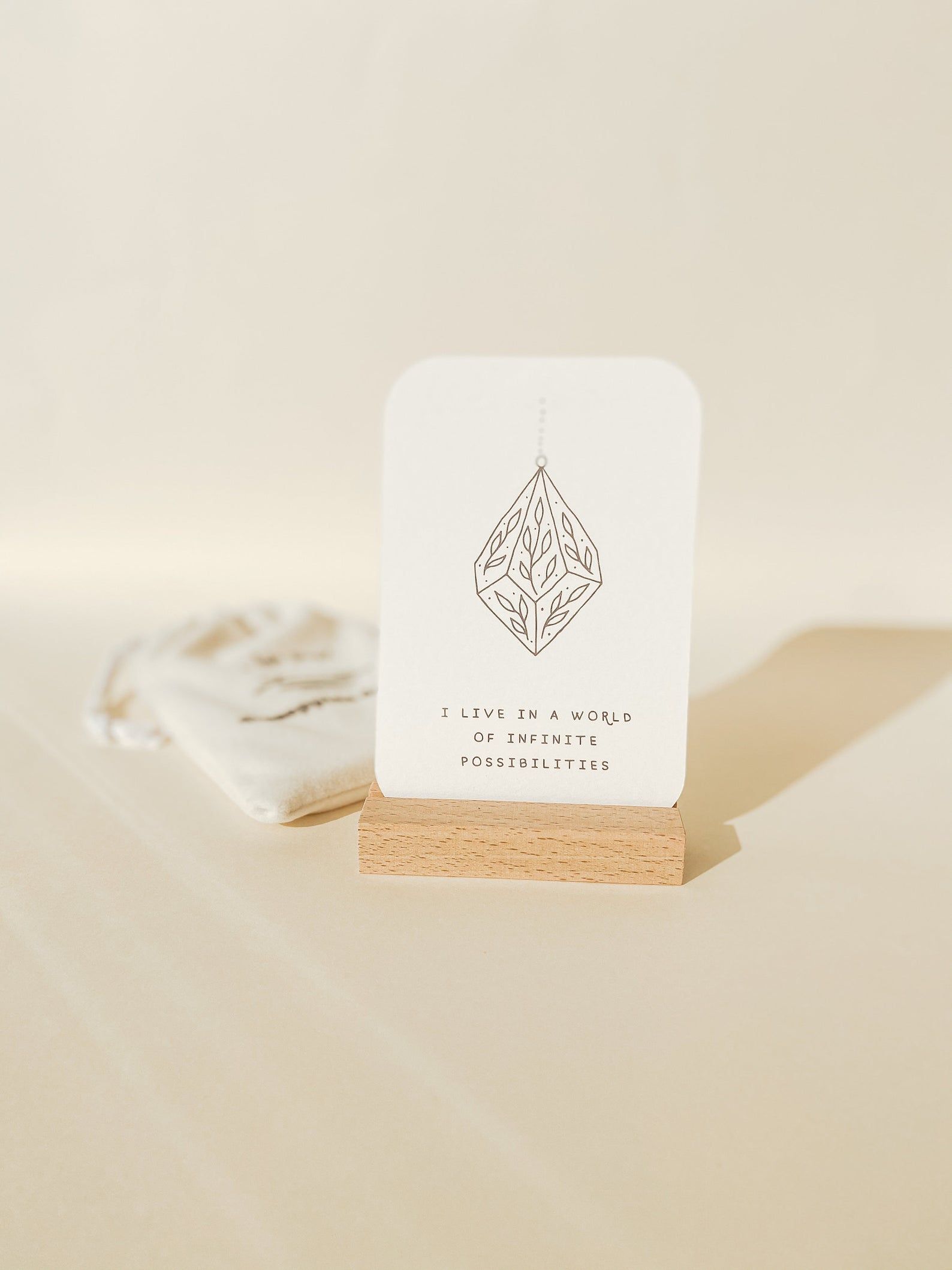 Affirmation Card on Wooden Stand