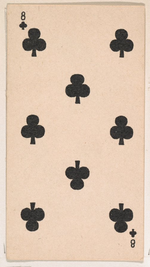 Eight of Clubs Playing Card