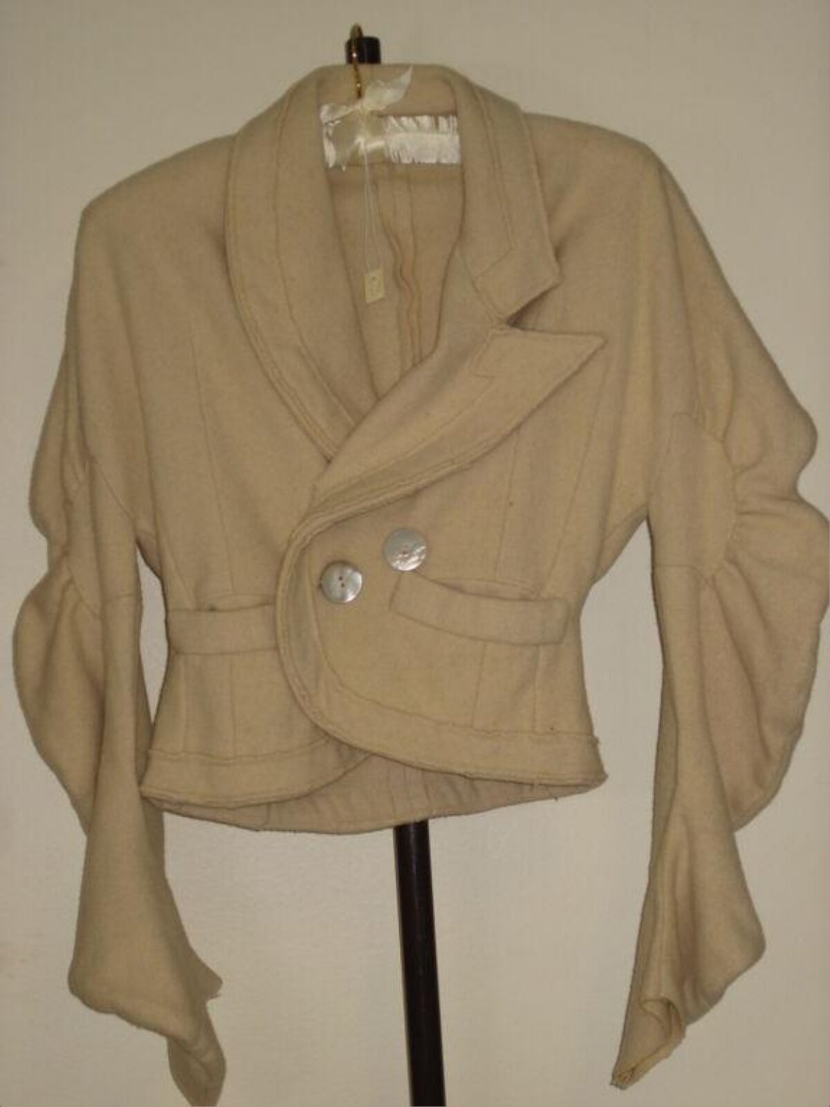 Beige Cropped Women's Blazer