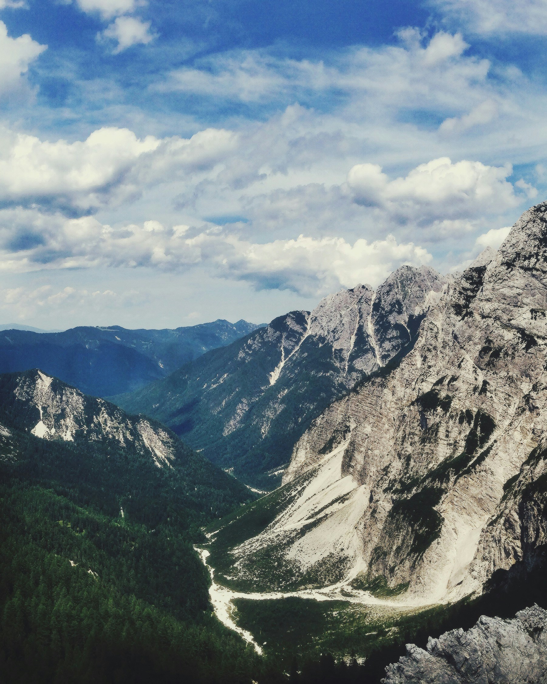Alpine Mountain Valley Landscape