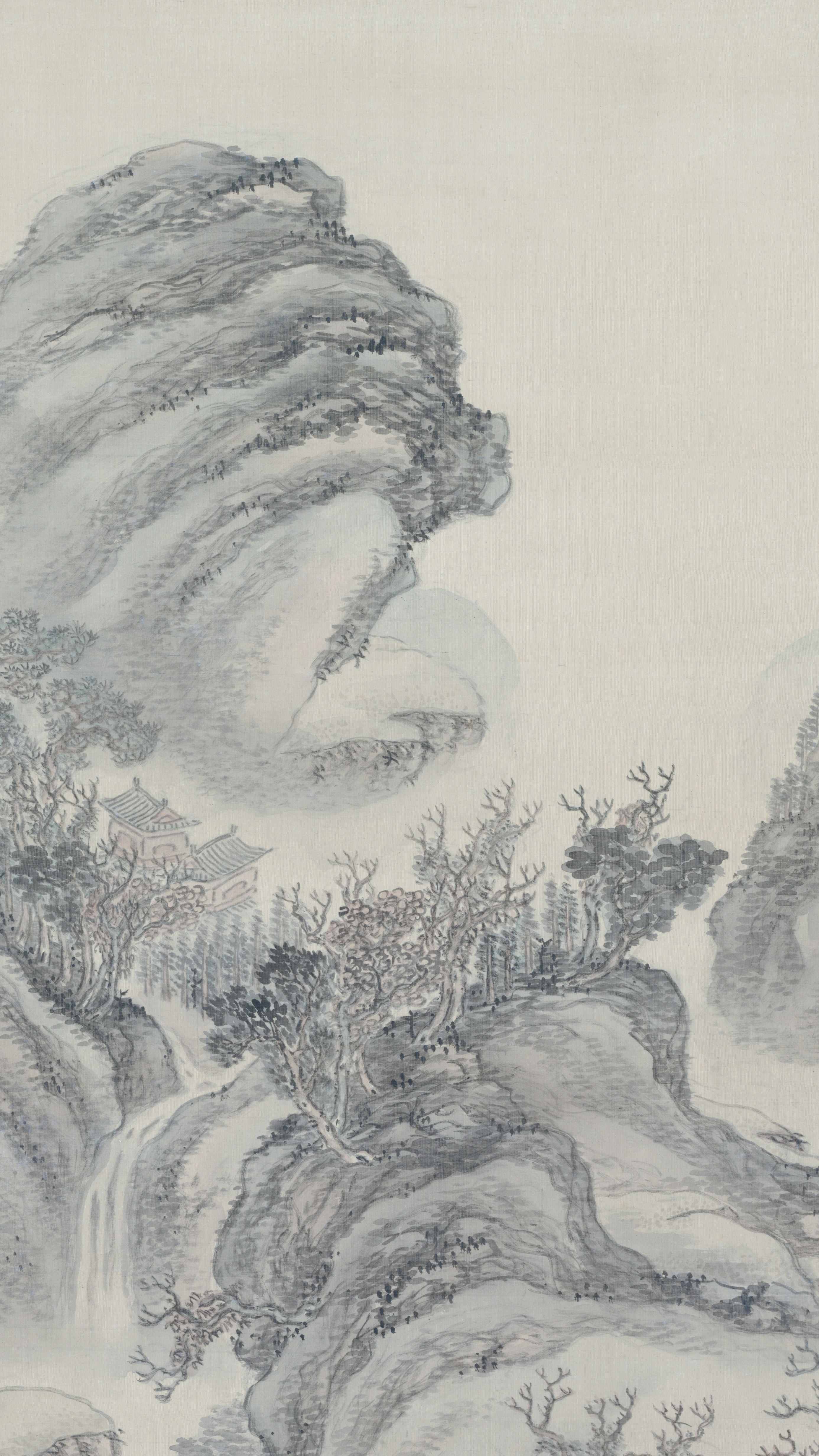 Chinese Ink Wash Mountain Landscape