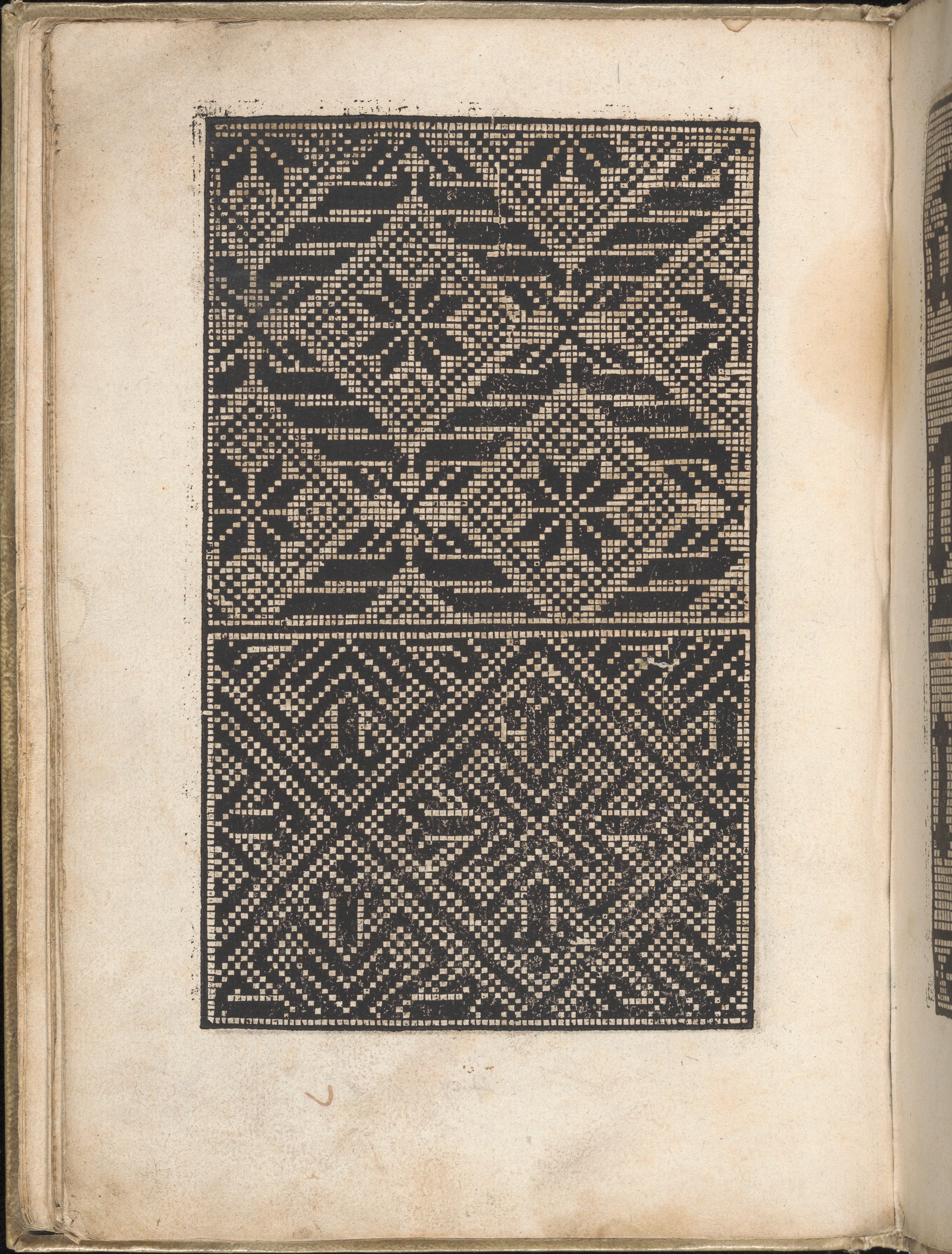 Vintage Black Geometric Textile Pattern