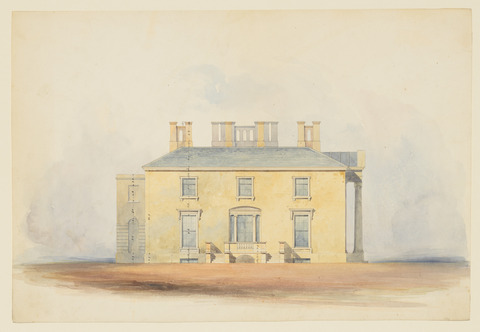 Architectural Watercolor of Country House