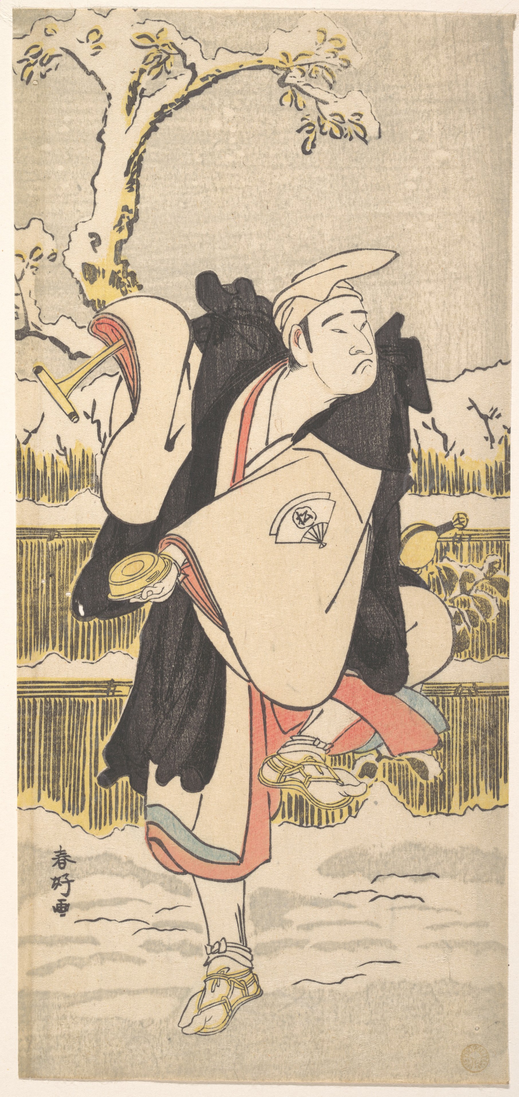Japanese Ukiyo-e Traveling Performer
