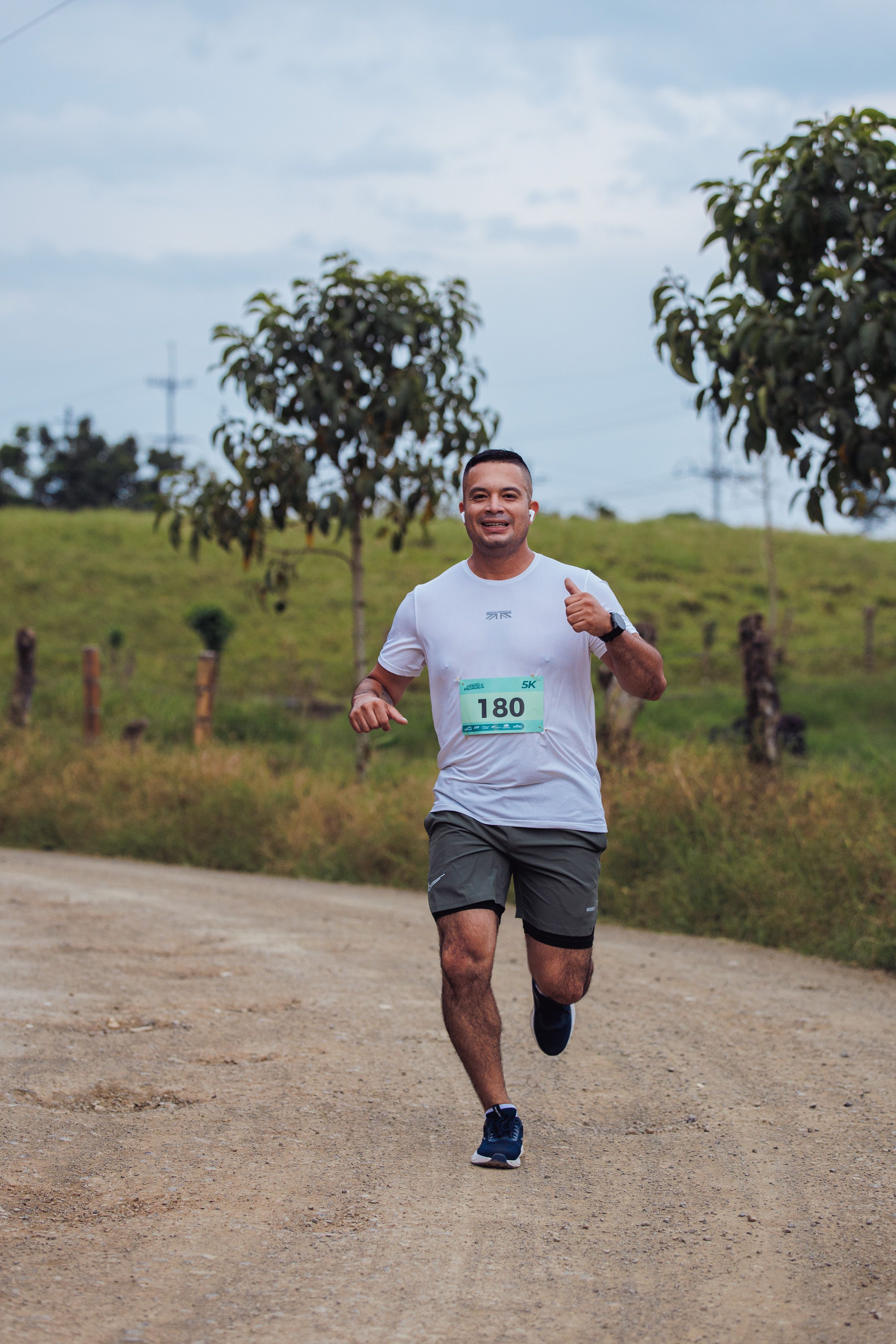 Man Running 5K Outdoor Race