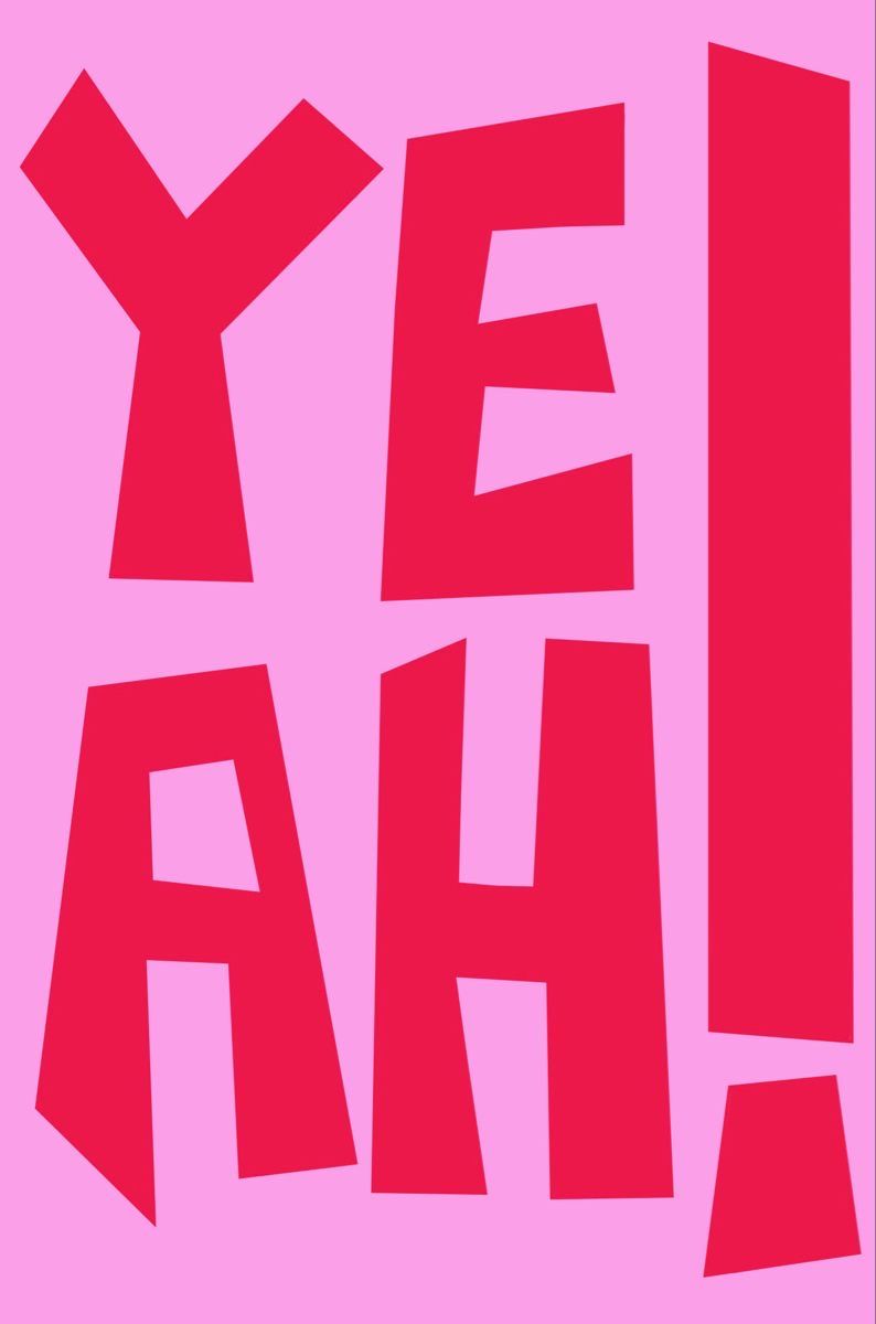 YEAH! Text Graphic Poster