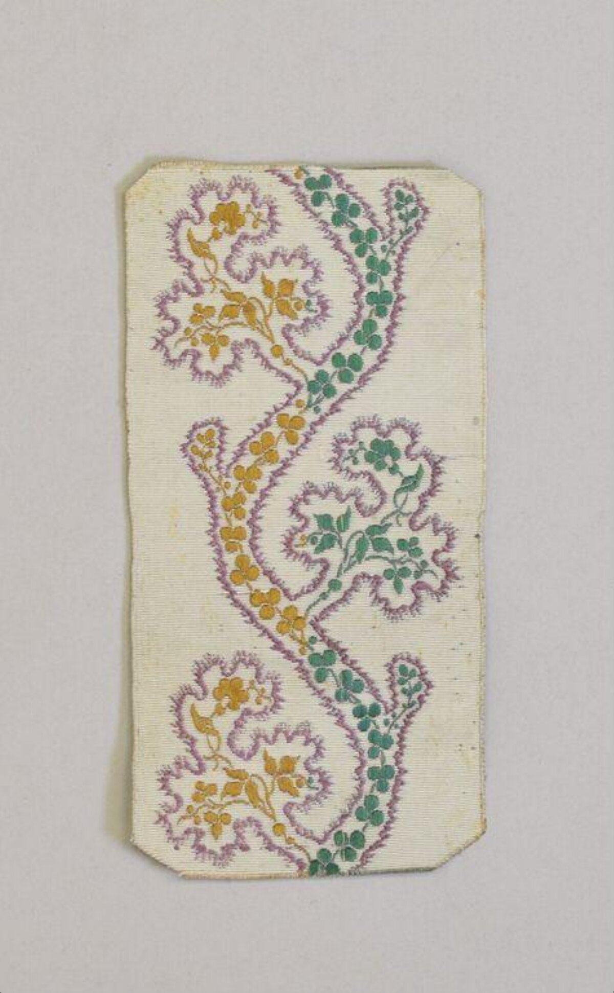 Floral Embroidered Textile Sample