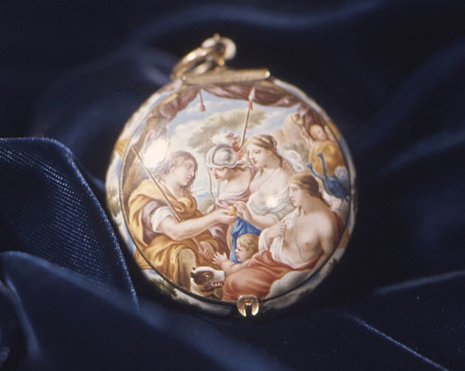 Enamel Painted Vintage Pocket Watch
