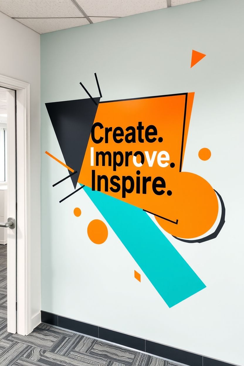 Create Improve Inspire Office Wall Mural