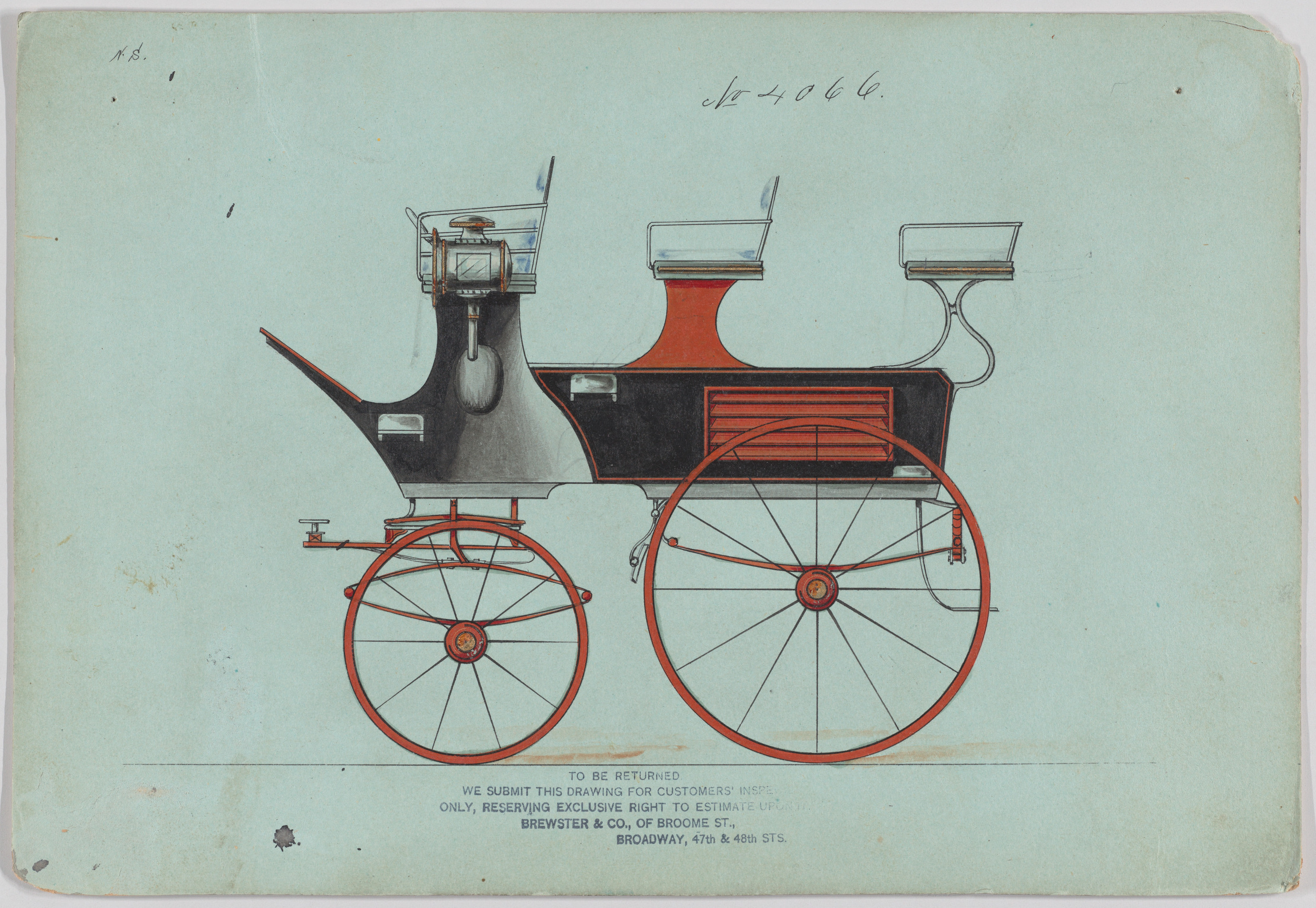 Antique Horse Carriage Design Drawing