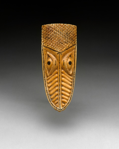 Carved Traditional Face Artifact