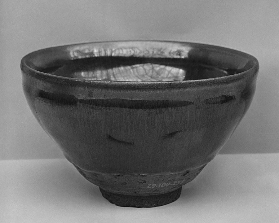 Black Glazed Ancient Ceramic Bowl