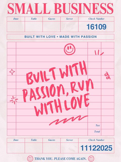 Small Business Inspirational Receipt Graphic