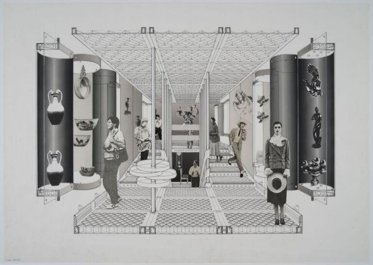 Collage Design of Museum Corridor