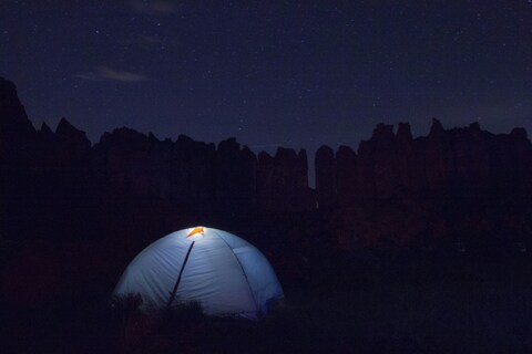 Night Camping Under Starry Sky