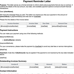 Payment Reminder Letter