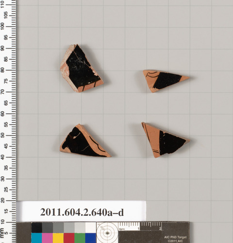 Four Ancient Pottery Shard Fragments