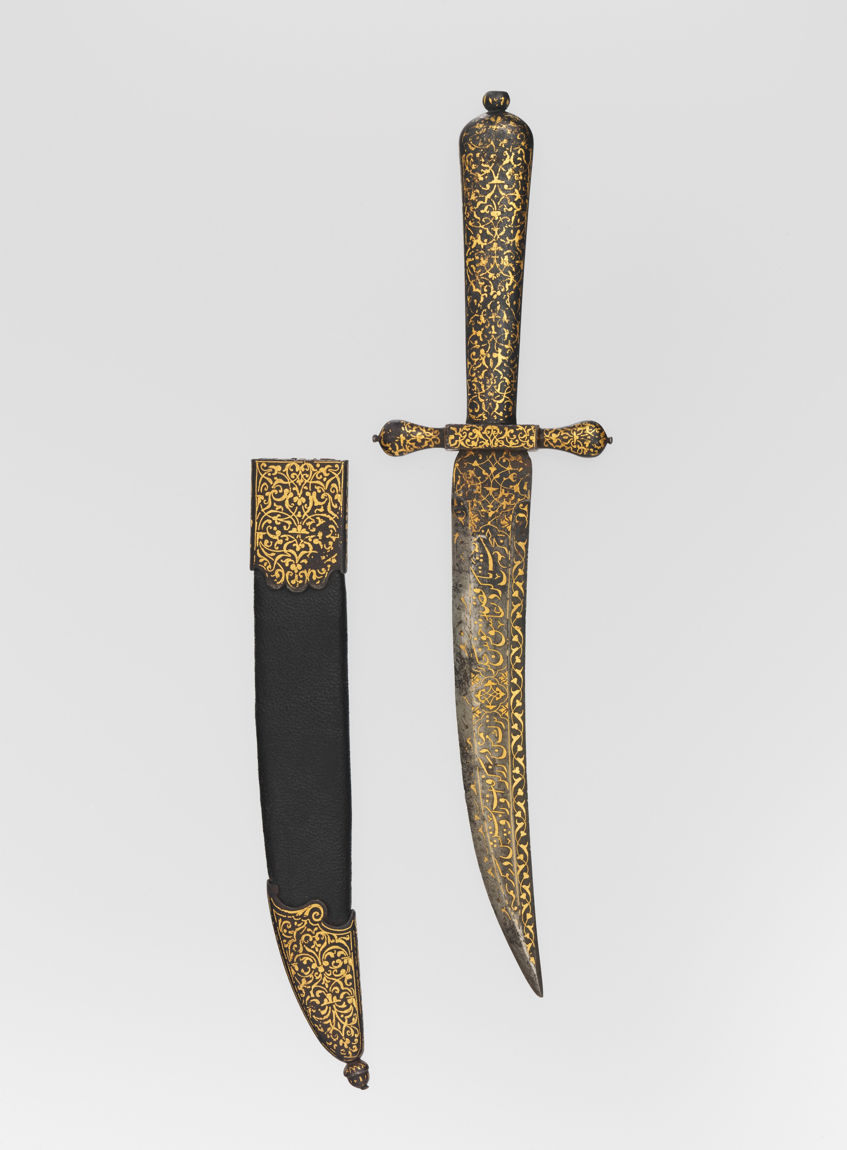Gold-Decorated Dagger and Scabbard