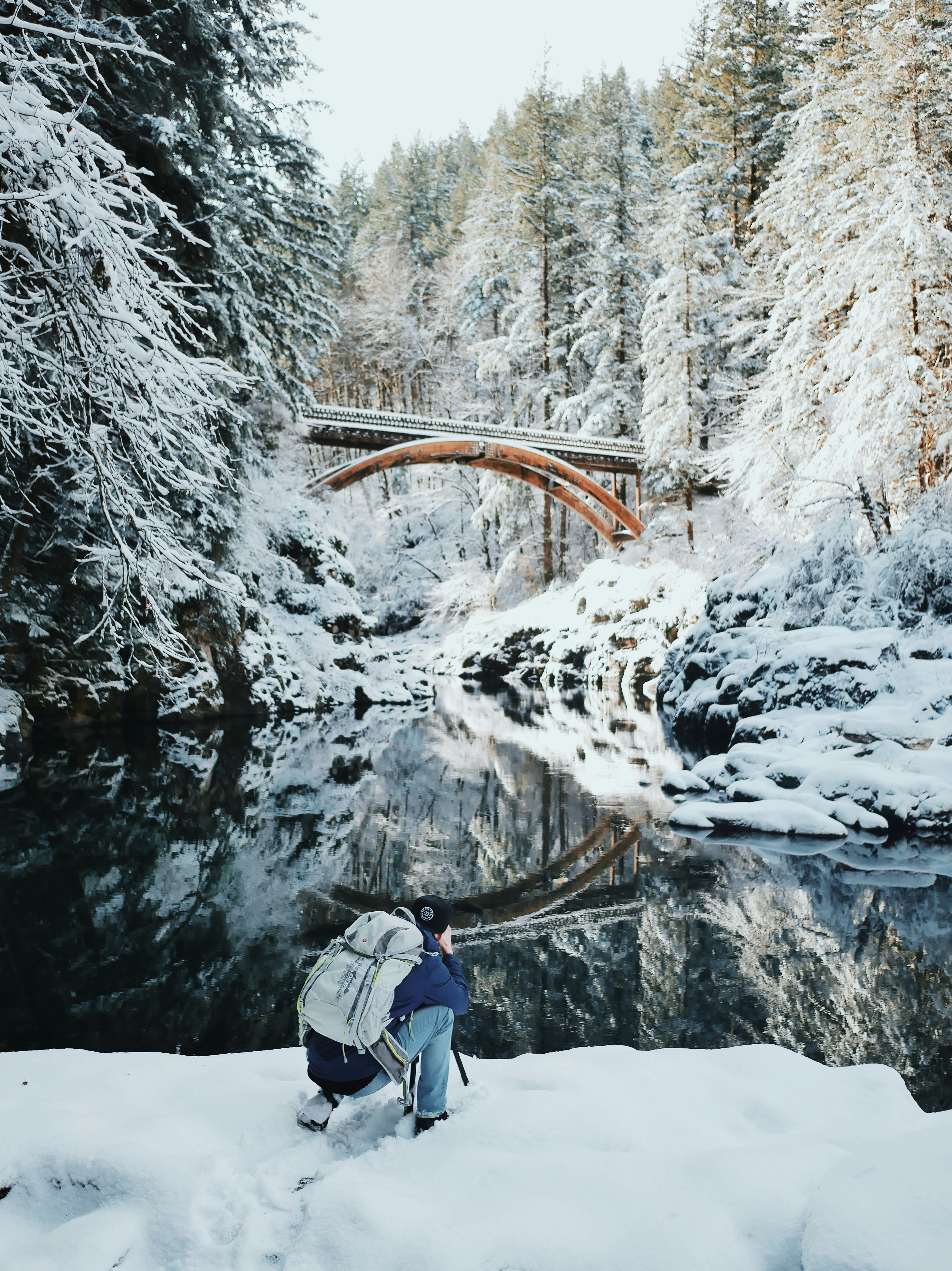 Photographer Shoots Snowy River Landscape