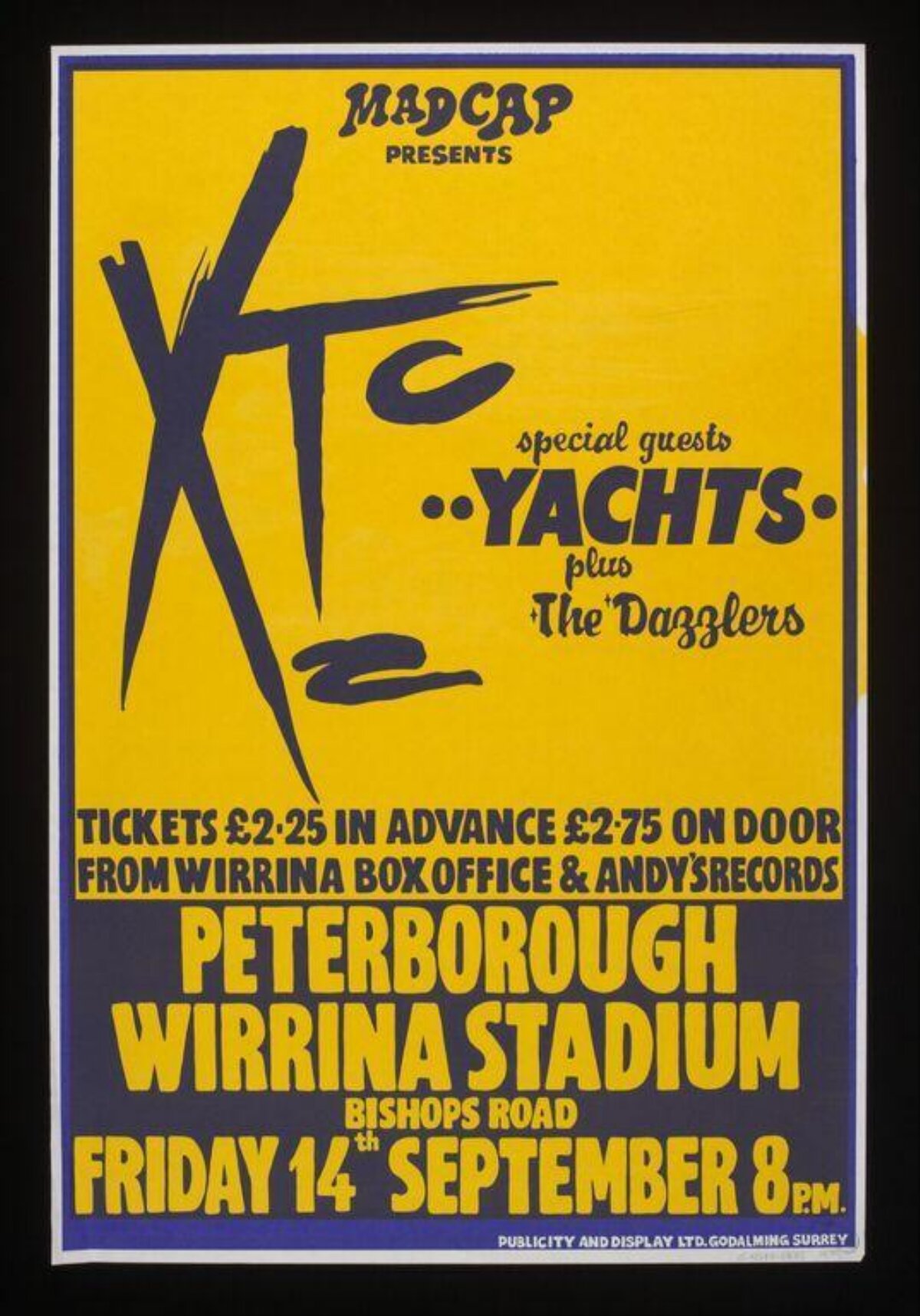 XTC Live Concert Gig Poster