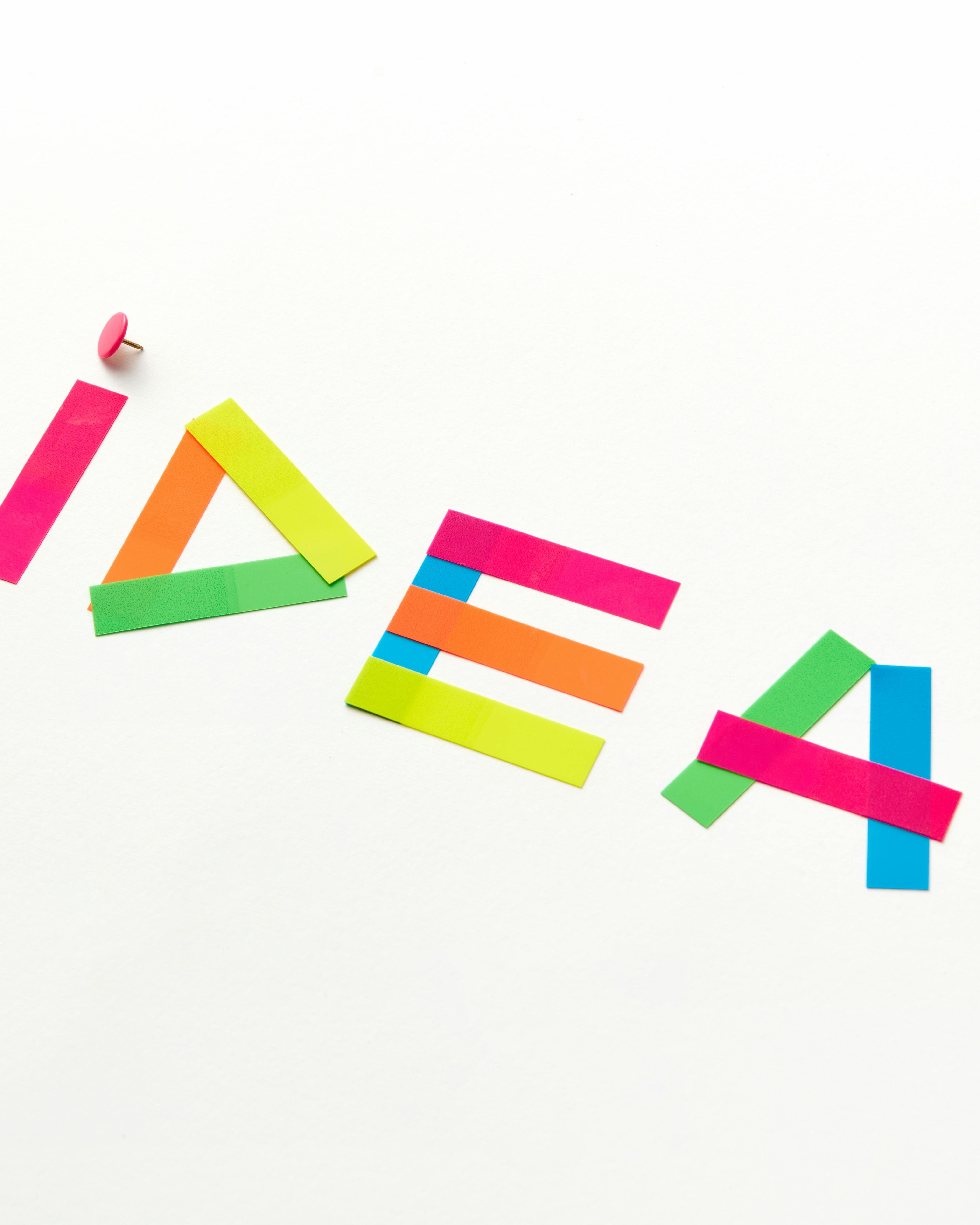 Colorful Tape Spelling IDEA