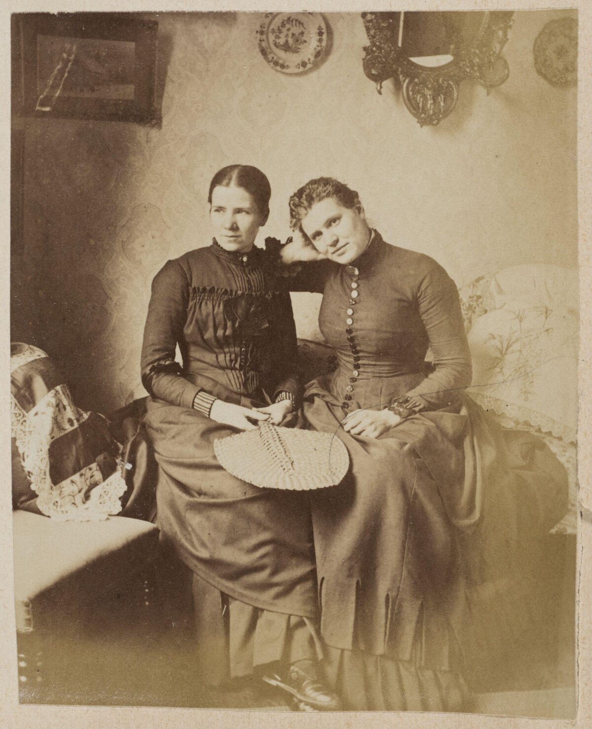 Two Women Indoor Vintage Portrait