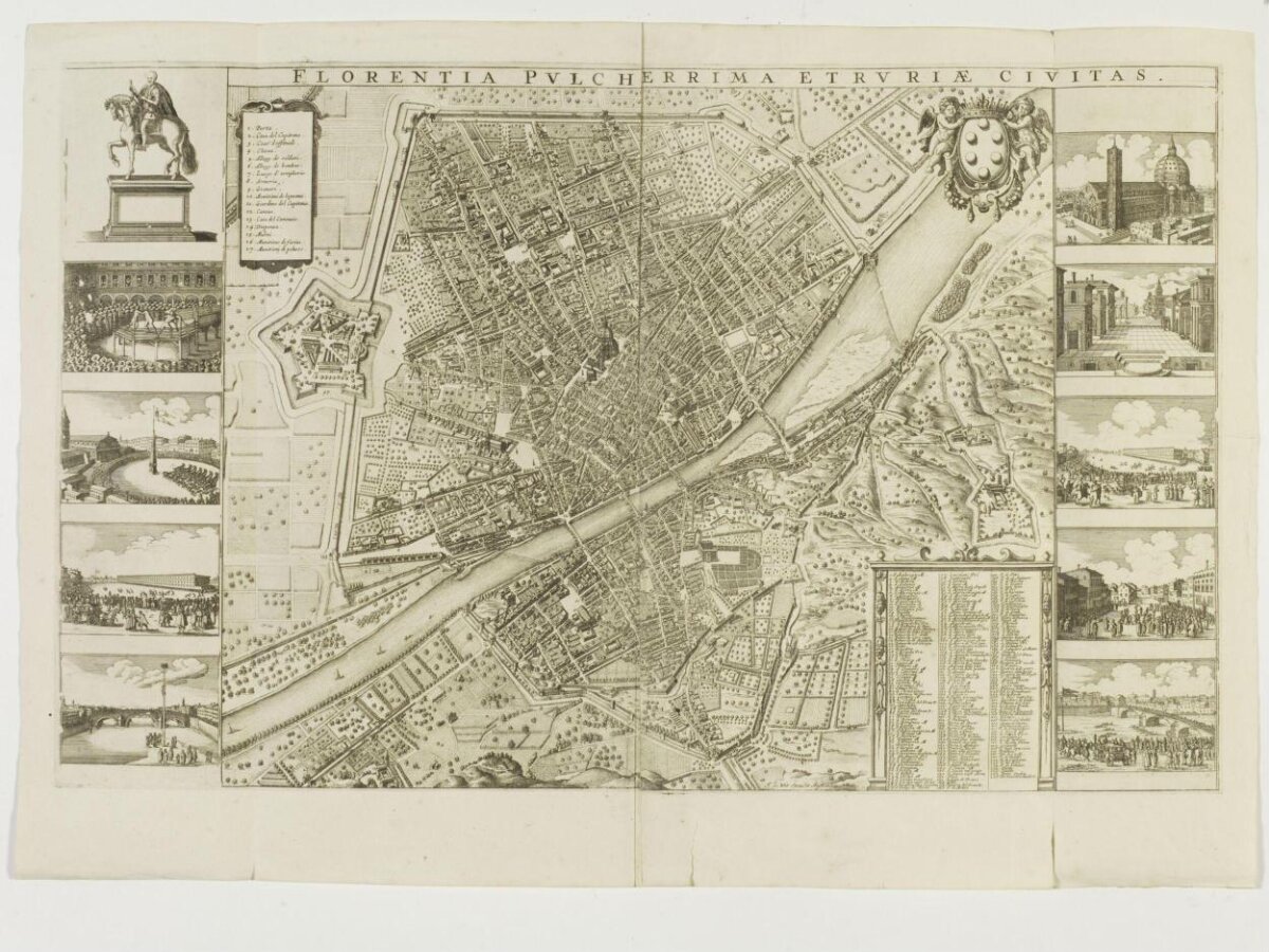 Antique Map of Florence — City