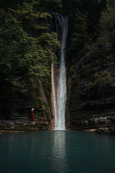 Forest Waterfall by Blue Pool