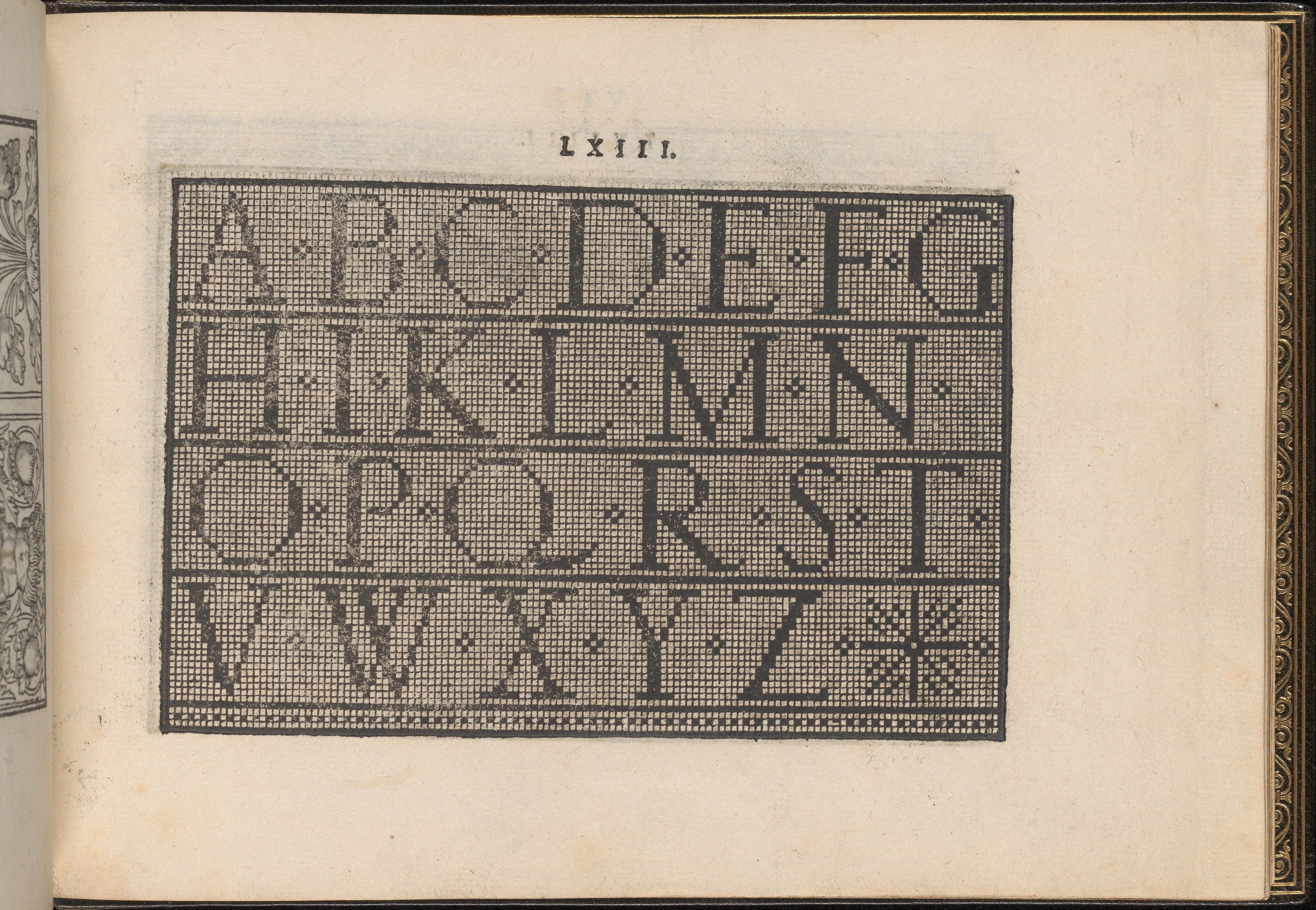 Antique Grid Alphabet Embroidery Pattern