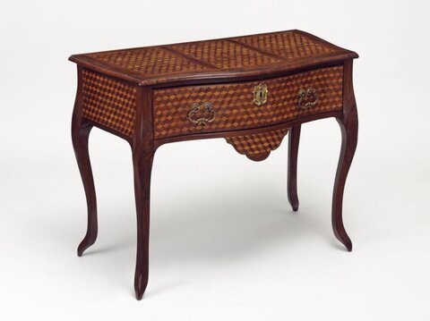 Antique Parquetry Inlaid Side Table