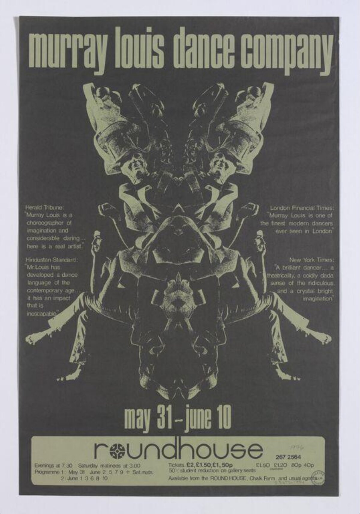 Murray Louis Dance Company Performance Poster