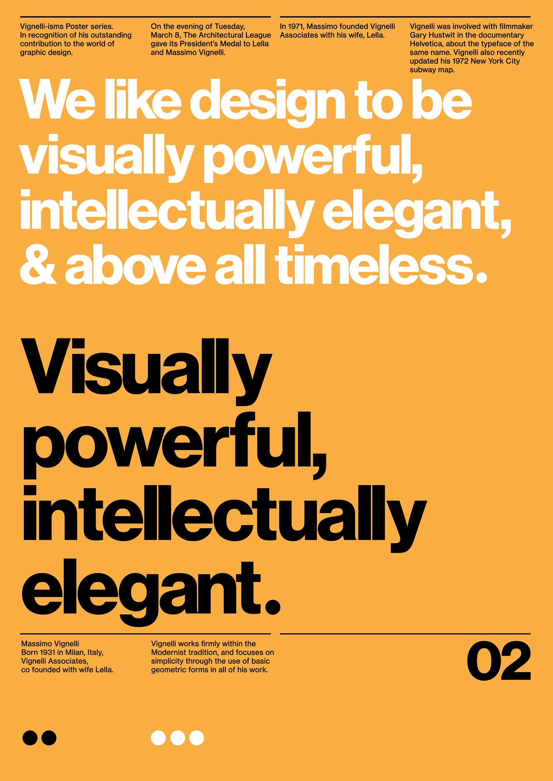 Massimo Vignelli Design Quote Poster