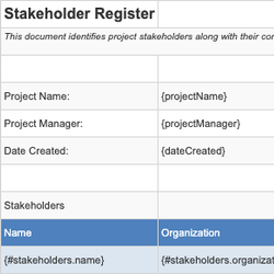 Stakeholder Register