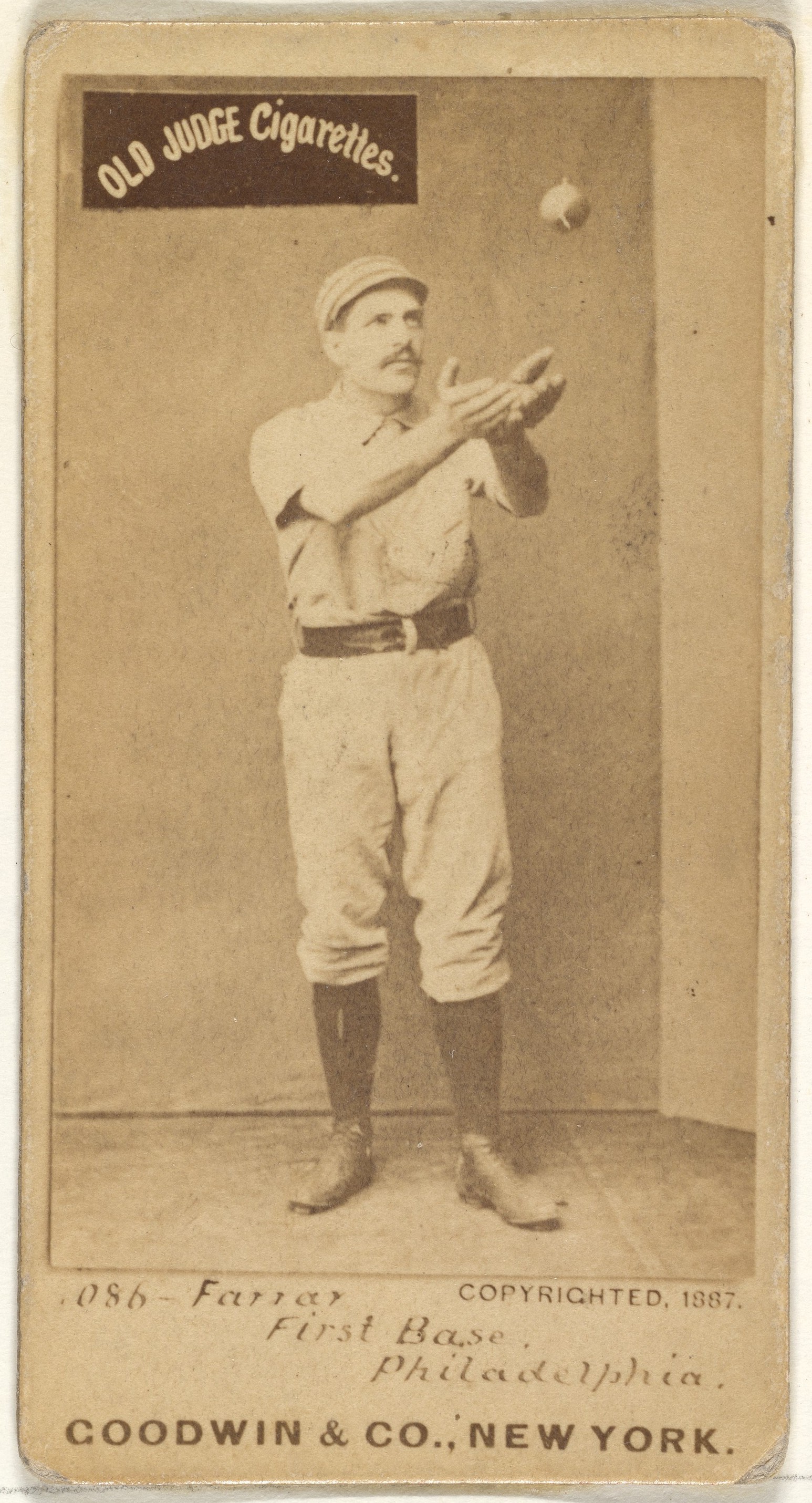 1887 Vintage Philadelphia Baseball Player Card