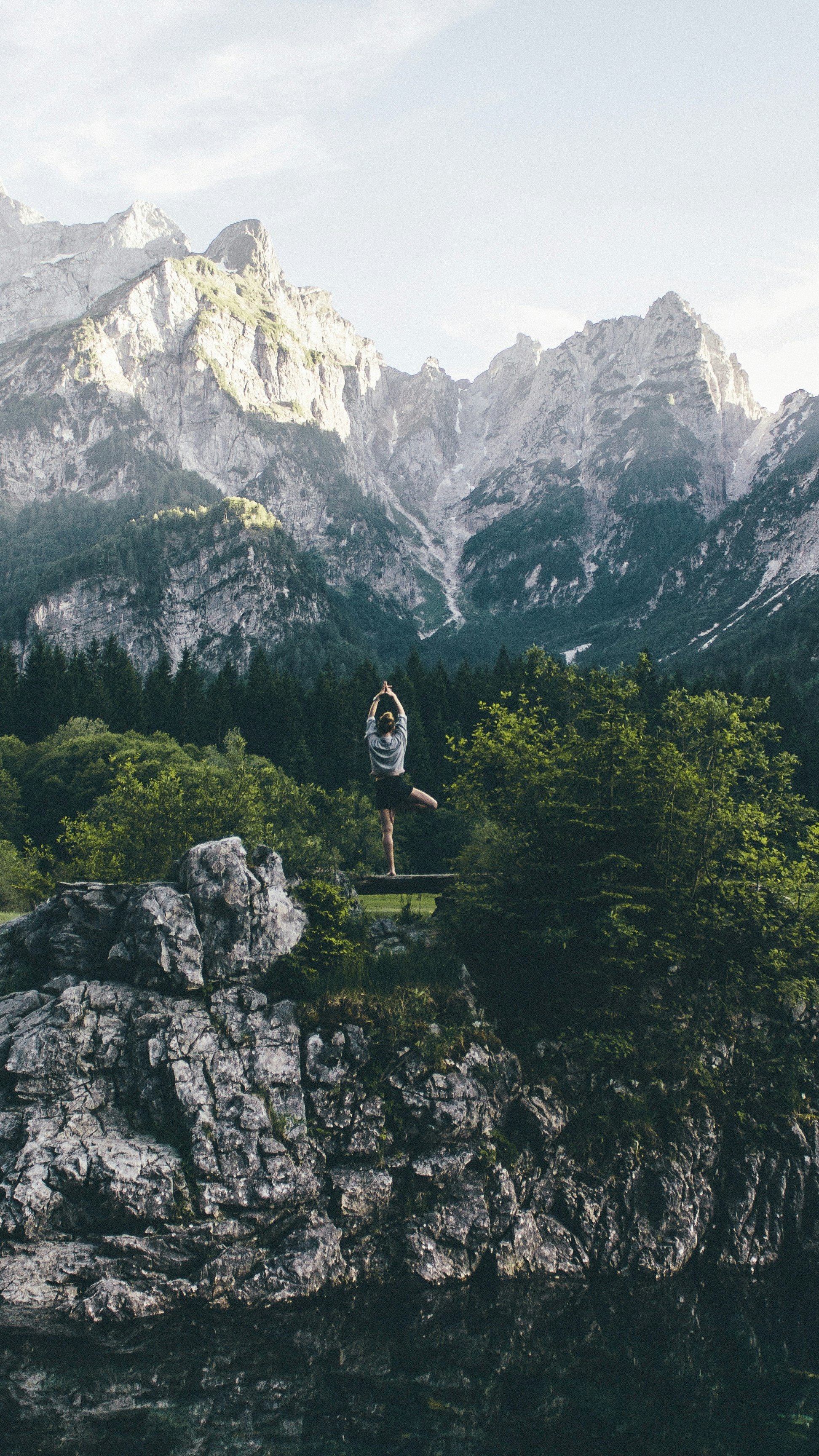 Yoga Practice in Mountain Landscape