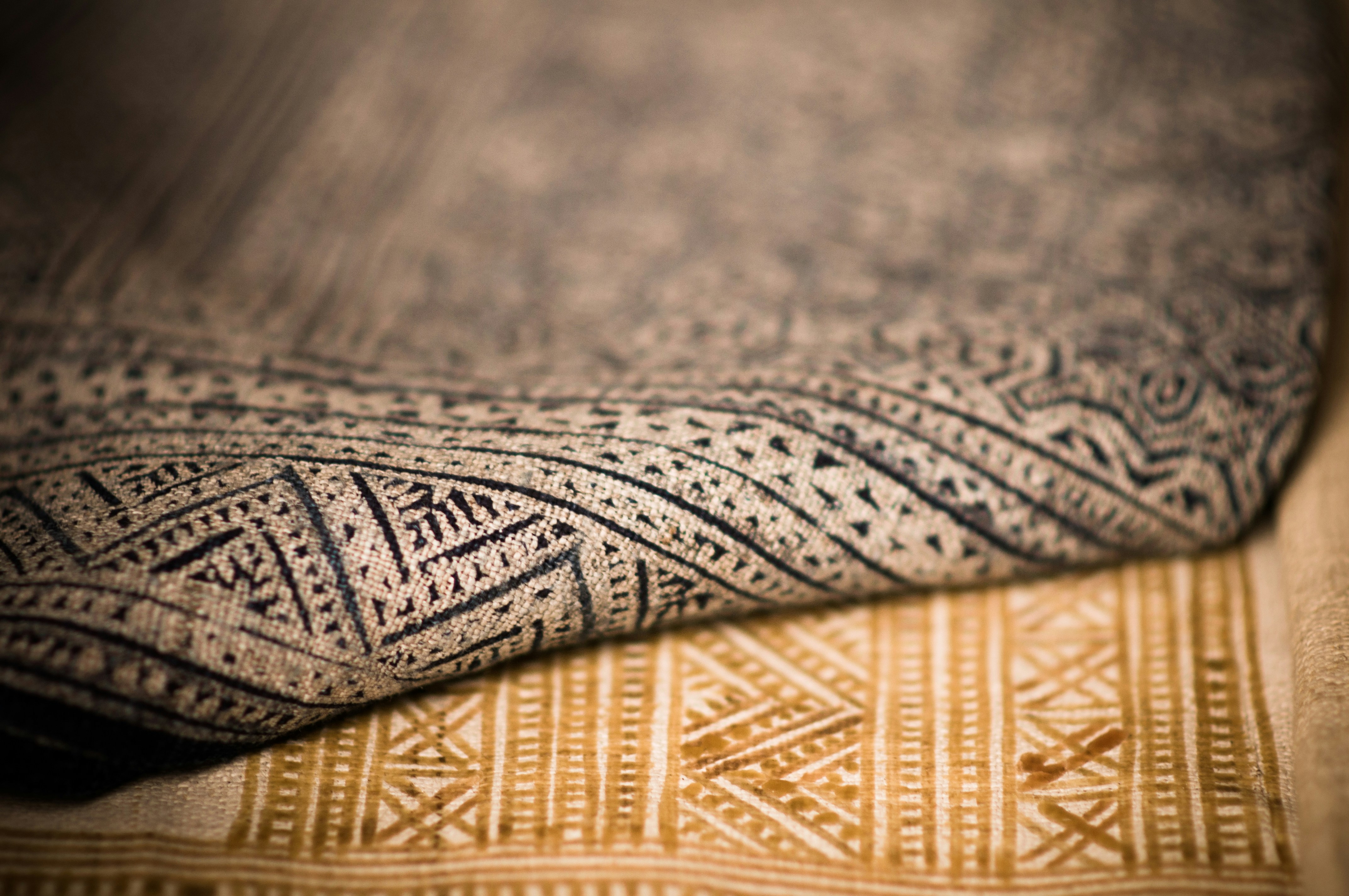 Folded Printed Geometric Textile