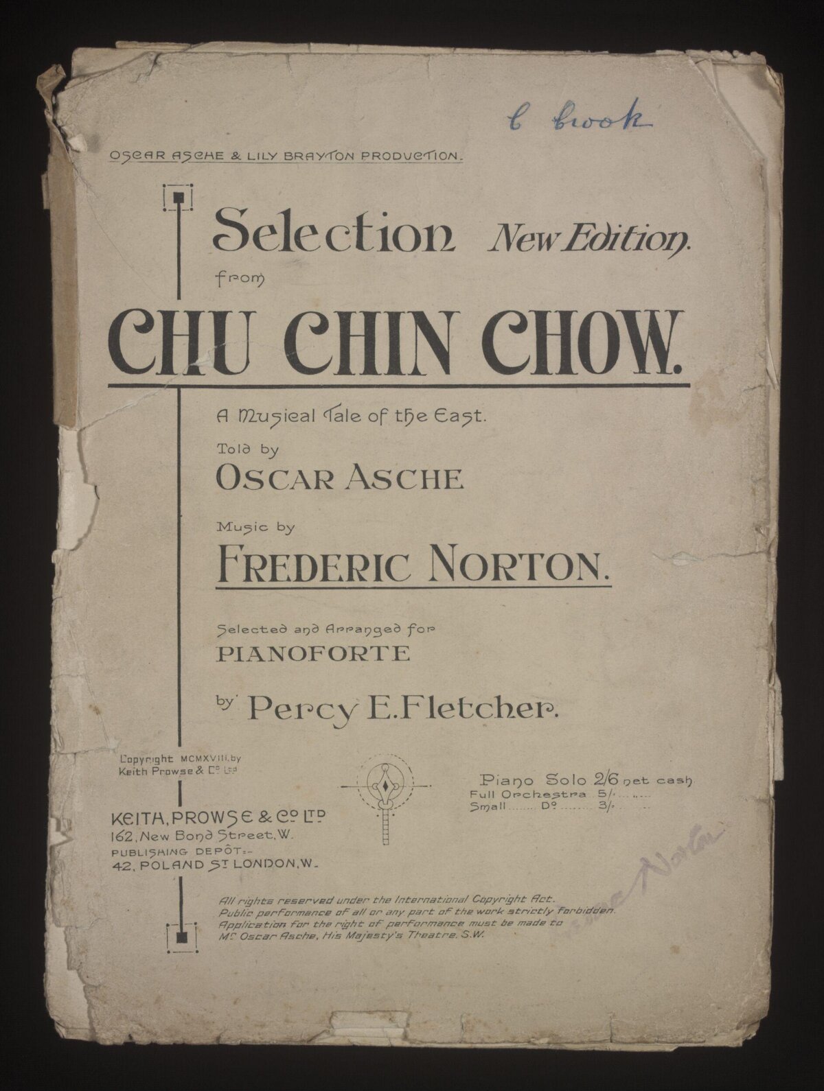 Vintage Chu Chin Chow Sheet Music Cover
