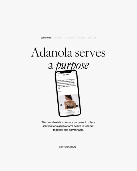 Adanola Brand Purpose Presentation