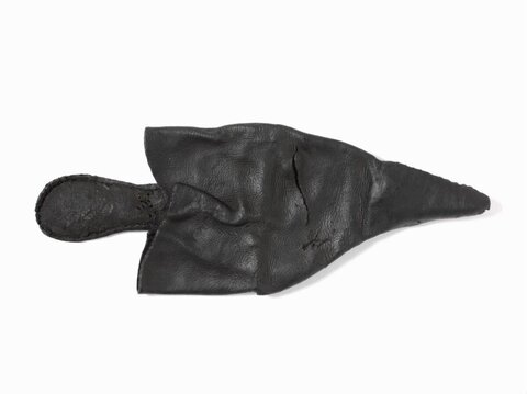 Vintage Worn Black Leather Glove
