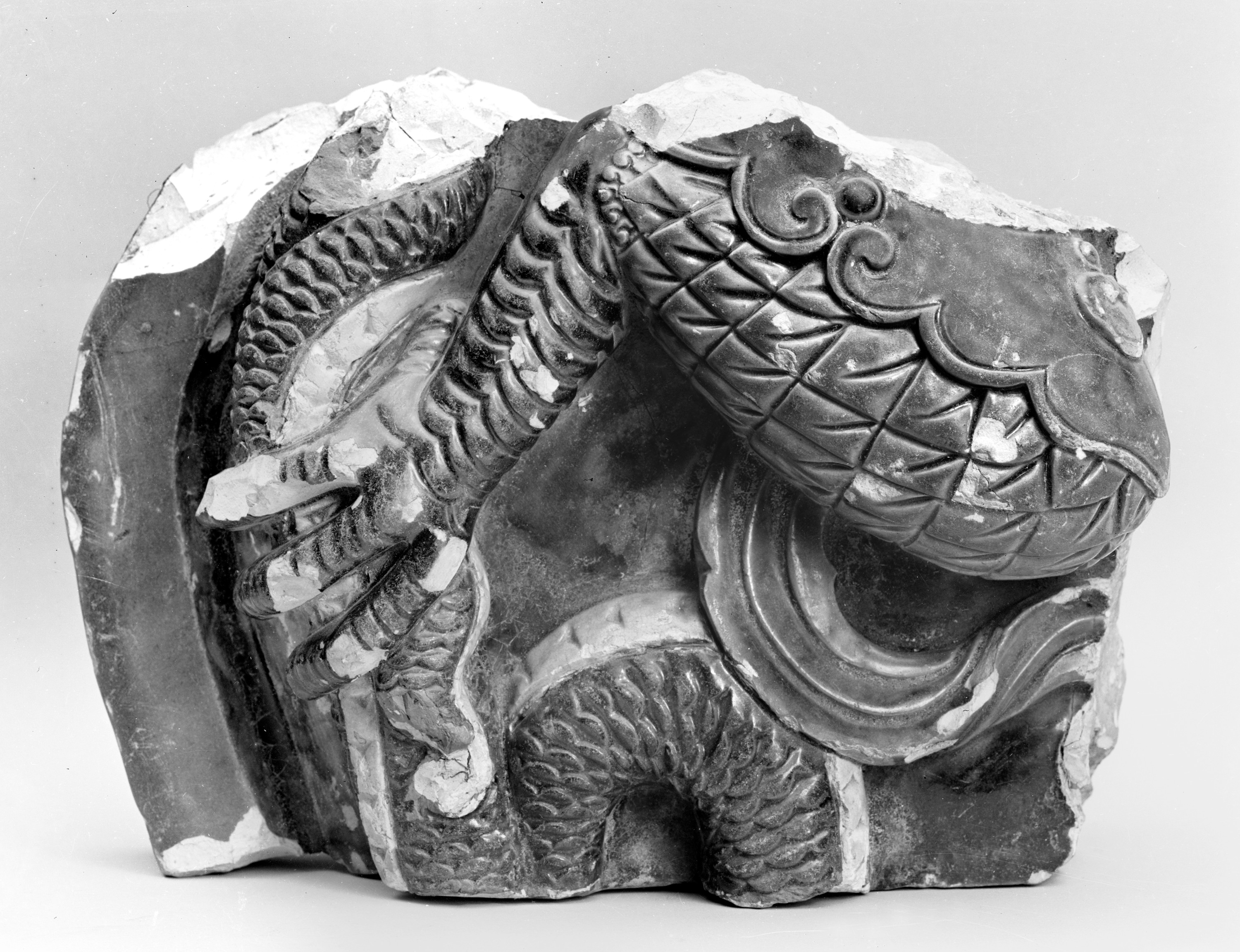 Ancient Carved Dragon Stone Fragment