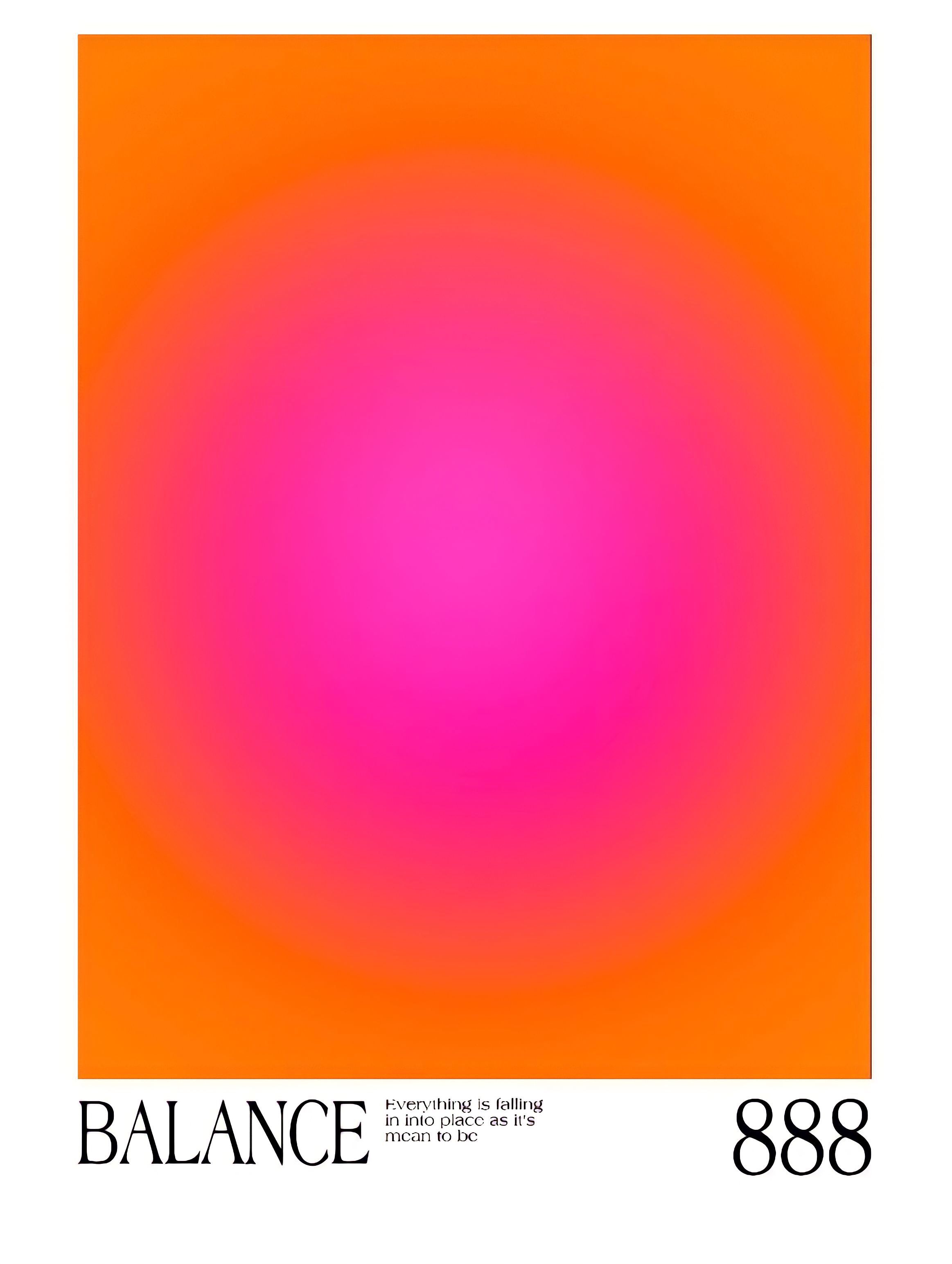 Balance 888 Gradient Aura Poster
