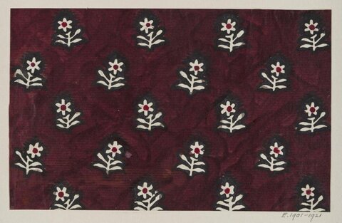 Vintage Maroon Floral Textile Pattern