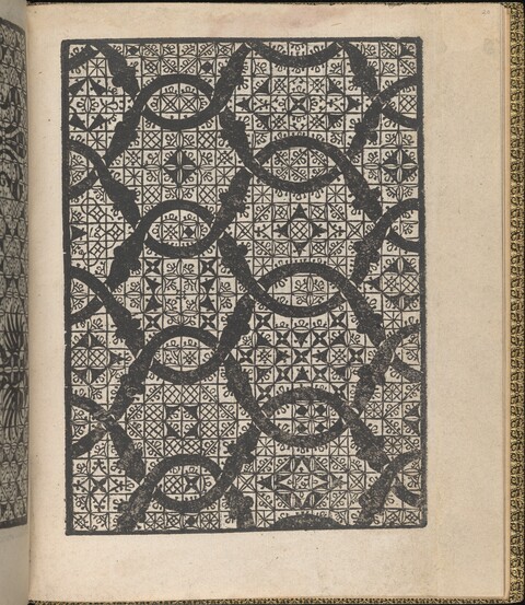 Vintage Black Geometric Pattern Print