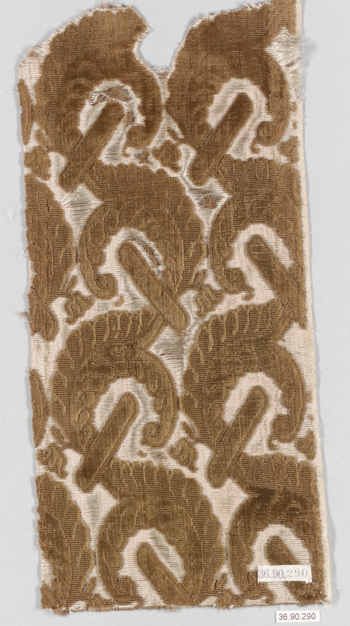 Antique Velvet Textile Fragment
